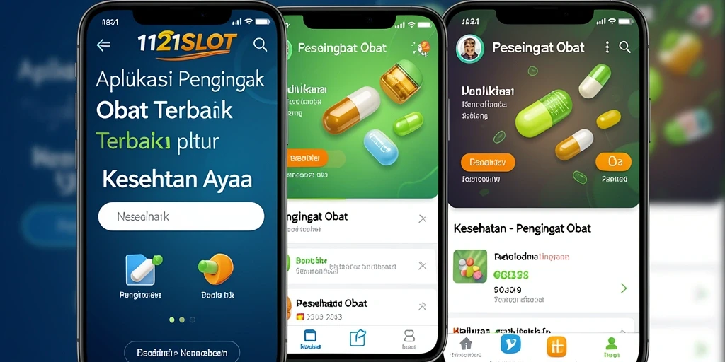 Antarmuka sederhana dan efektif aplikasi Pengingat Obat.