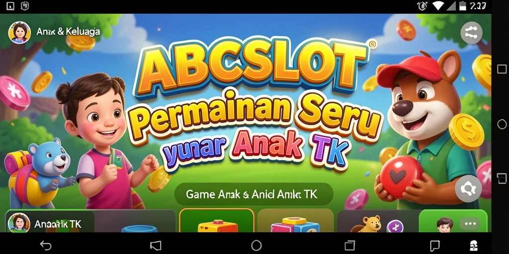 Tampilan antarmuka ABCSLOT yang menarik dan menyenangkan untuk anak-anak.