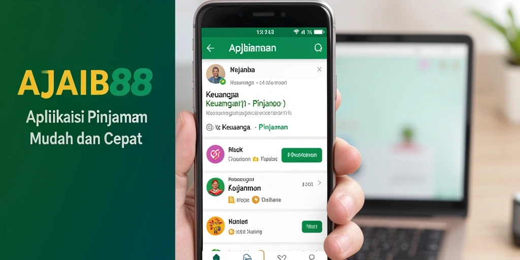 Tampilan antarmuka AJAIB88 yang menarik dan fungsional untuk pengajuan pinjaman.