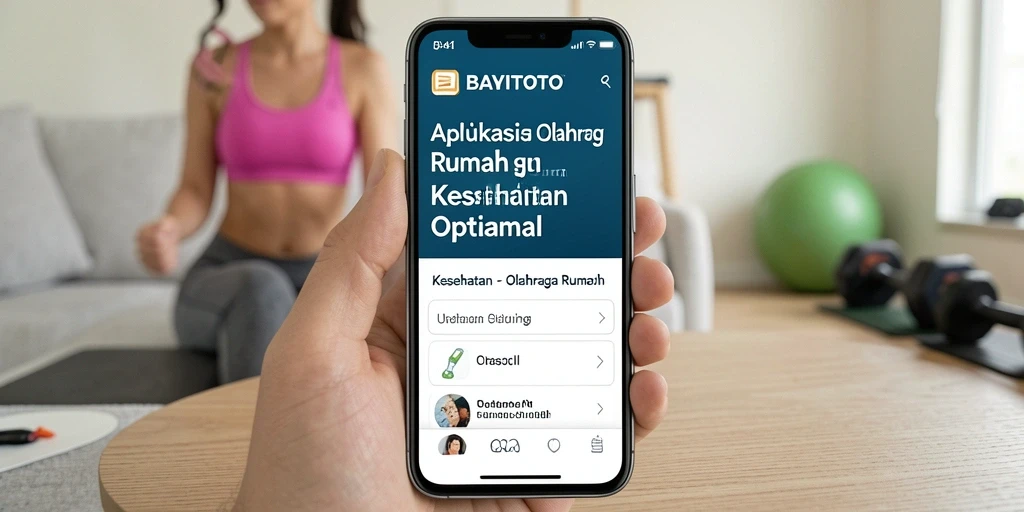 Antarmuka aplikasi BAYITOTO dengan berbagai pilihan latihan rumah.