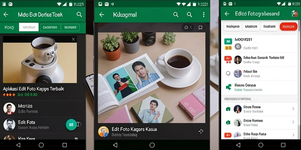 Antarmuka MPO1221 yang memudahkan pengeditan foto dengan efek kertas kaca.