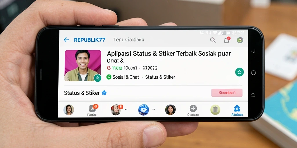 Tampilan antarmuka aplikasi REPUBLIK77 yang menarik dan fungsional.