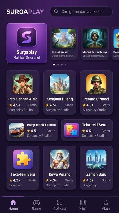 Surgaplay — Aplikasi Populer & Kanal Uji Terkurasi